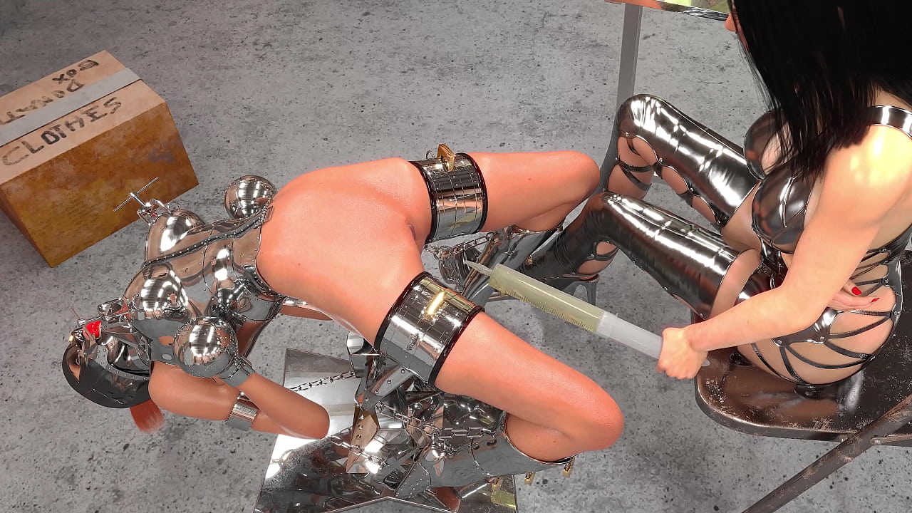 Slave in Metal Bondage