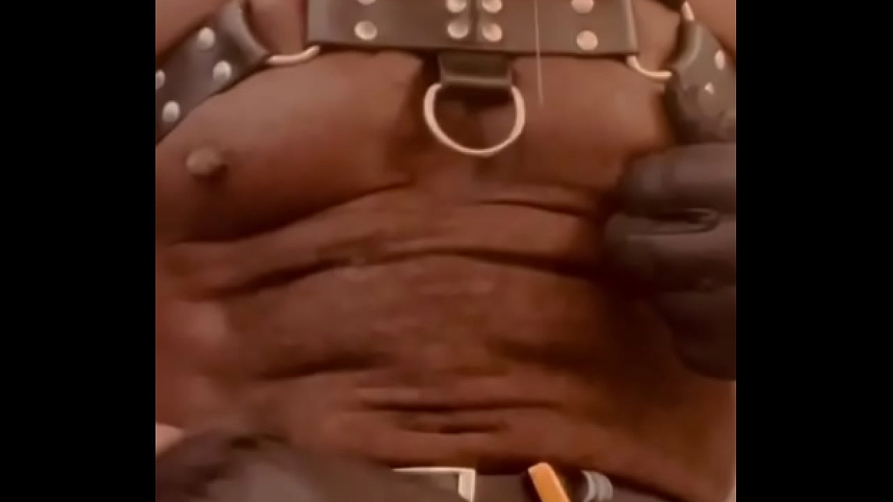 Part 1 Leather Harness BBC Titplay and Sex Toy Session