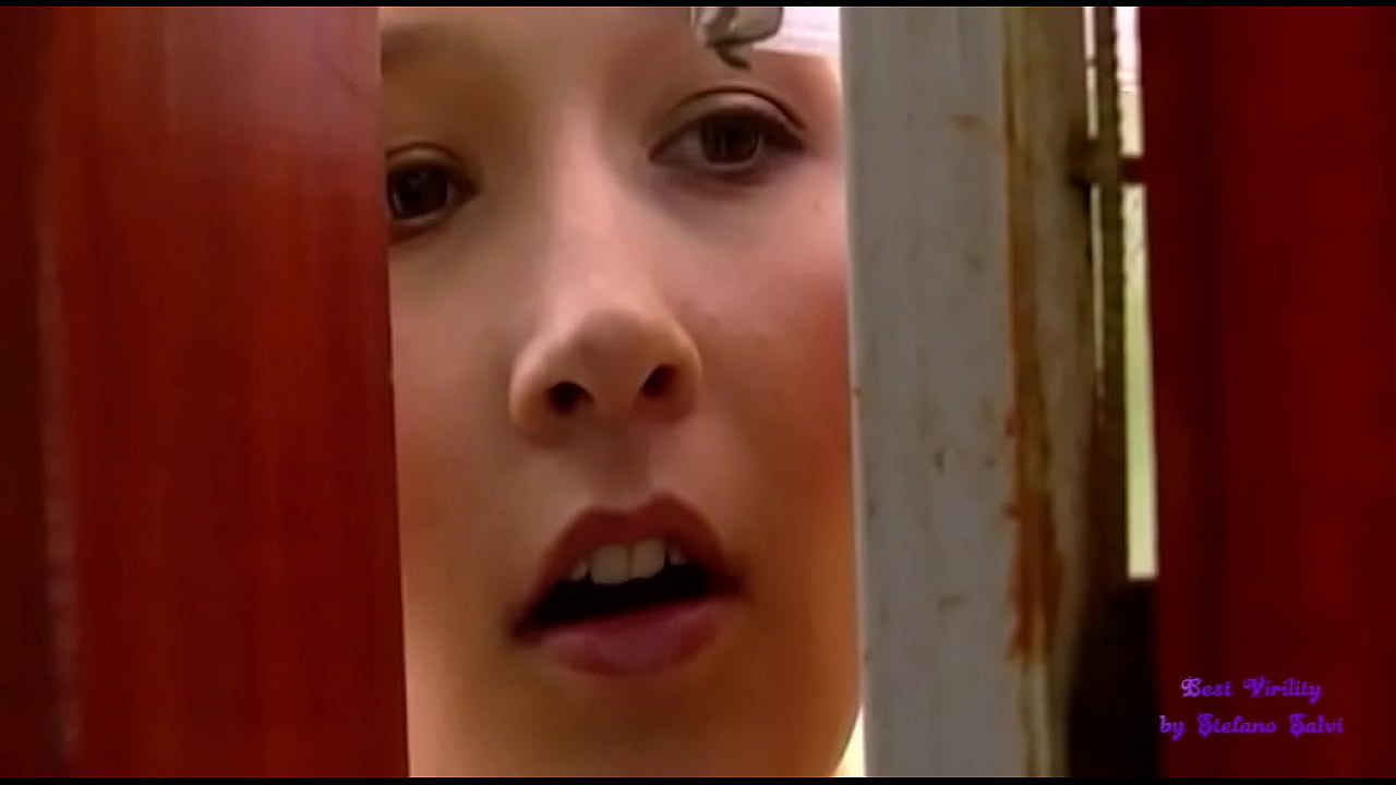 Two friends touch and lick each other in the pool, while another girl spies on them