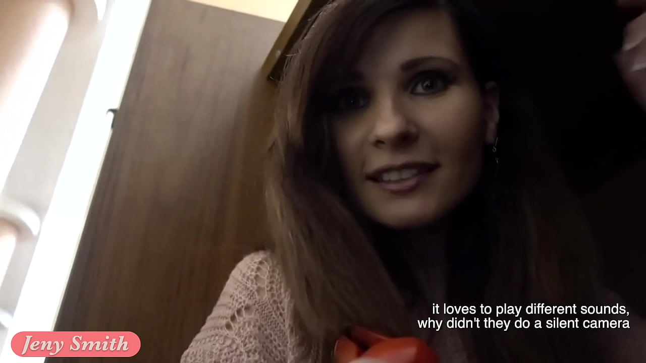 Naughty cute girl in a shop at night absolutely naked!