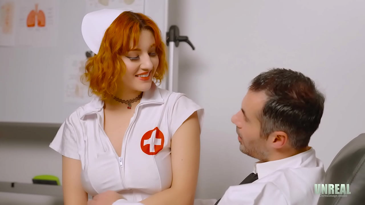 Nurse Keely Rose rides Doctor Brock Cooper's cock after work and they get cum.