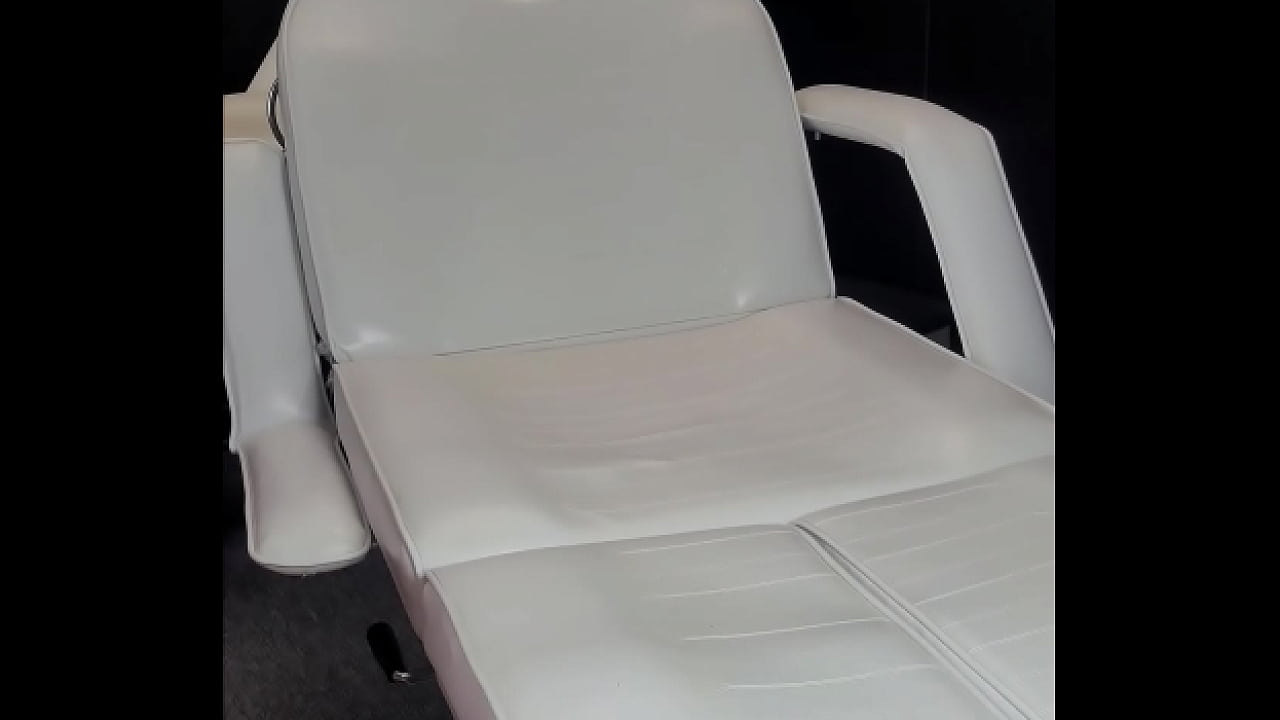 Hard fucking and masturbating on massage chair with butt plug, a lot of orgasm, wet girl like it