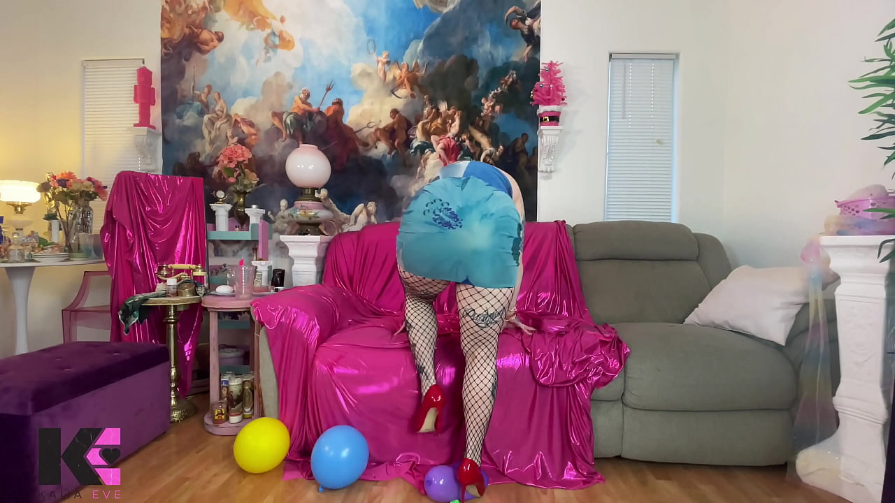 Fishnet Stiletto Balloon Stomping Turned Twisted Ankle