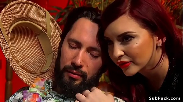 Big tits redhead hottie Amber Ivy  in twin piks parody gets her mouth fucked by black and white dicks then double penetration interracial banged