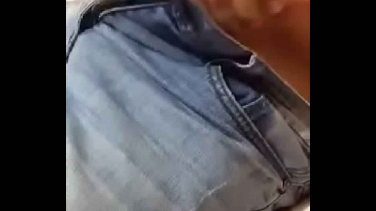 Boner in tight jeans