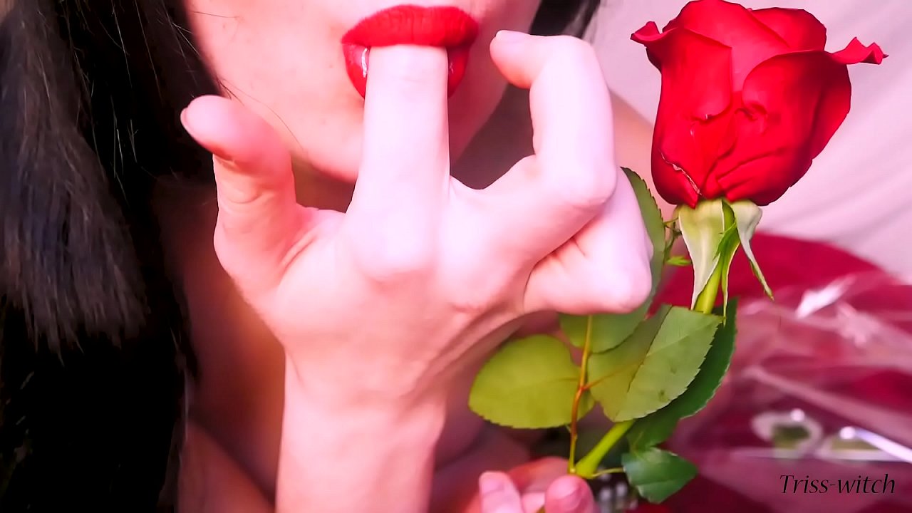 Romantic - Young student is enjoying for Valentine's Day