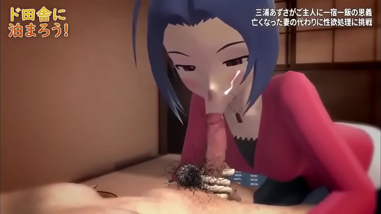 Azusa Miura doing a blowjob, (Idol Master)