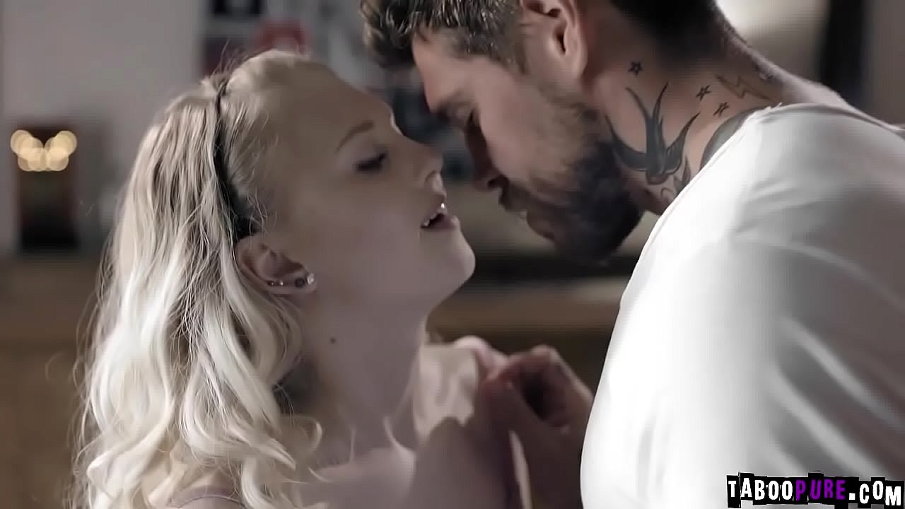 Hot guy fucks Lily Riders face as he lays her down on the couch and makes her c.