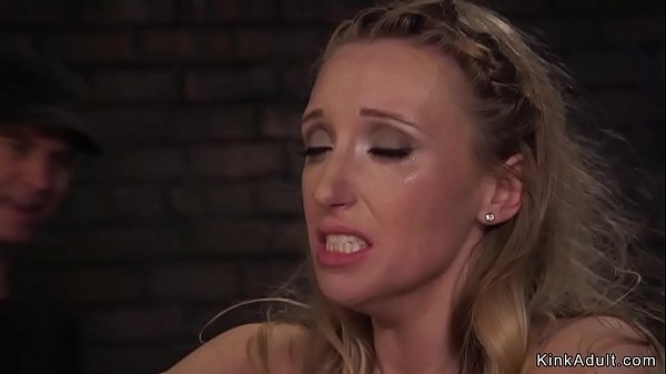 Brunette babe fucked as slave training in dungeon