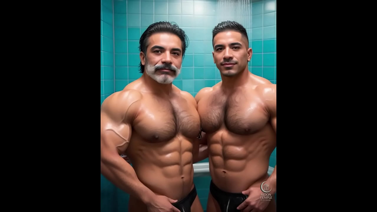 Eroticos hombres musculosos en la piscina, en la ducha y en la playa