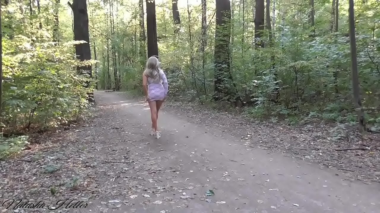 I walk around in a transparent dress on my naked body.