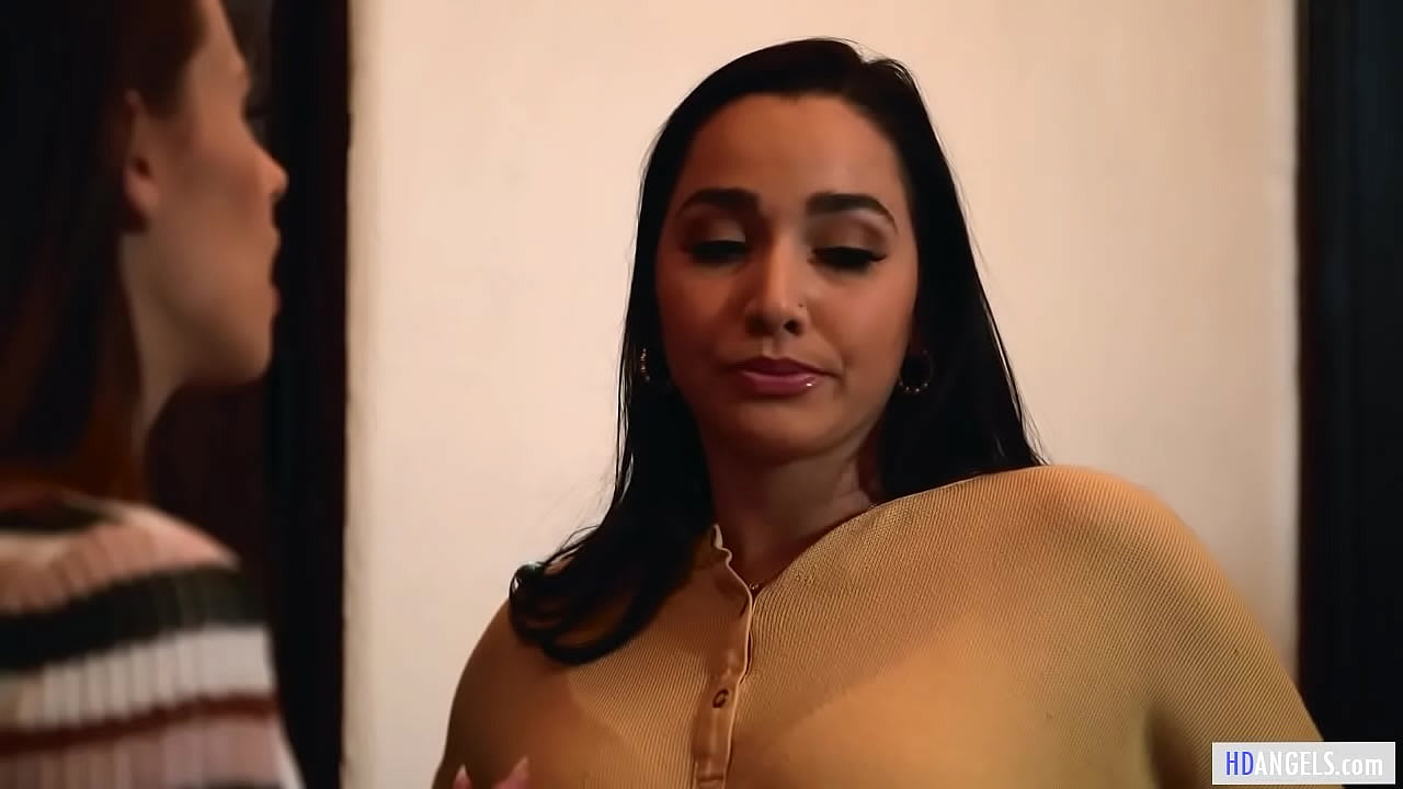 Busty and hairy lesbian and her roomie having sex