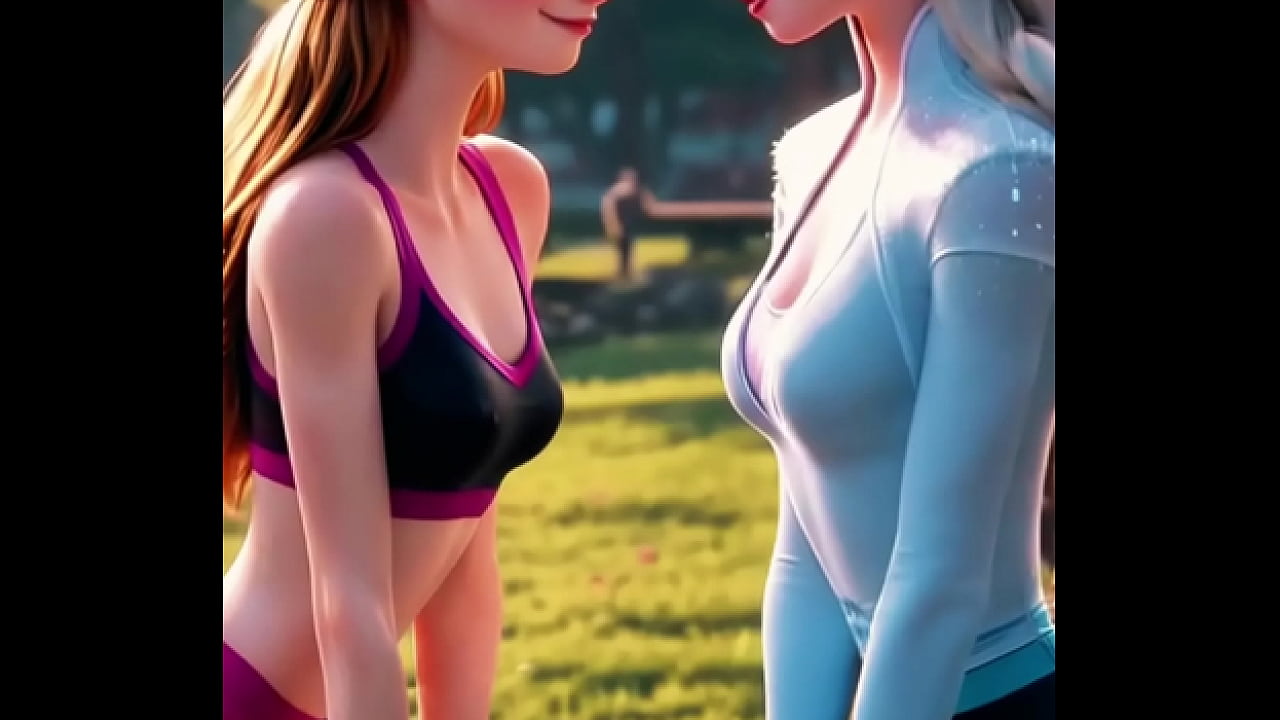 Just a quiet, special moment between Anna and Elsa. Their bond is truly magical.  AI-generated