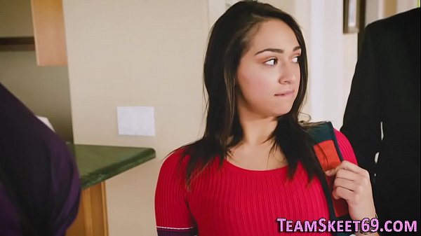 Teen babysitter in 3way gets cunt fingered and pounded