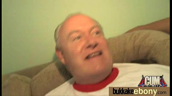 Ebony gets group cumshots 10