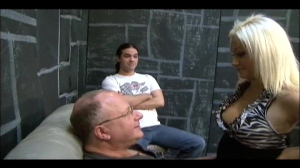 old man fucks skinny teen with cuck watching