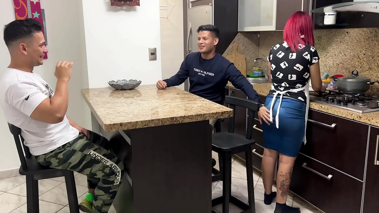 Housewife Wife Likes to Suck Sausage When her Husband's Friend Takes It in His Mouth She Turns into a Slut in Front of her Cuckold Husband