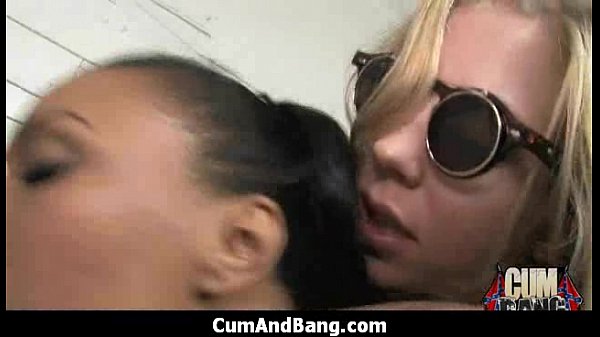 Nice ebony fucked by several white guys in all holes 14