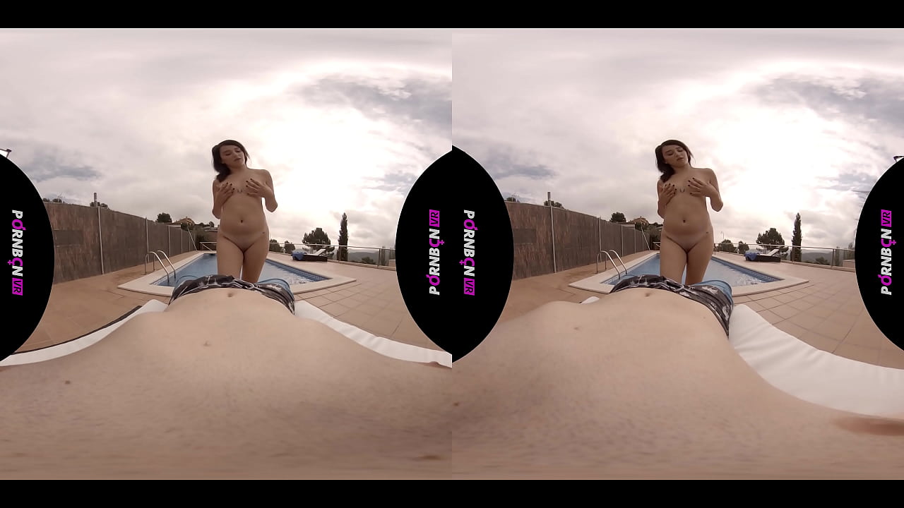 PORNBCN VR 4K | Pov fucking with the young neighboor in the swimming pool | The teen Mia Navarro blowjob footjob masturbation virtual reality