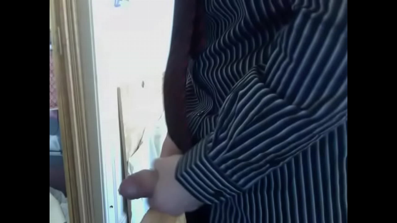 Well dressed nerd jerking off