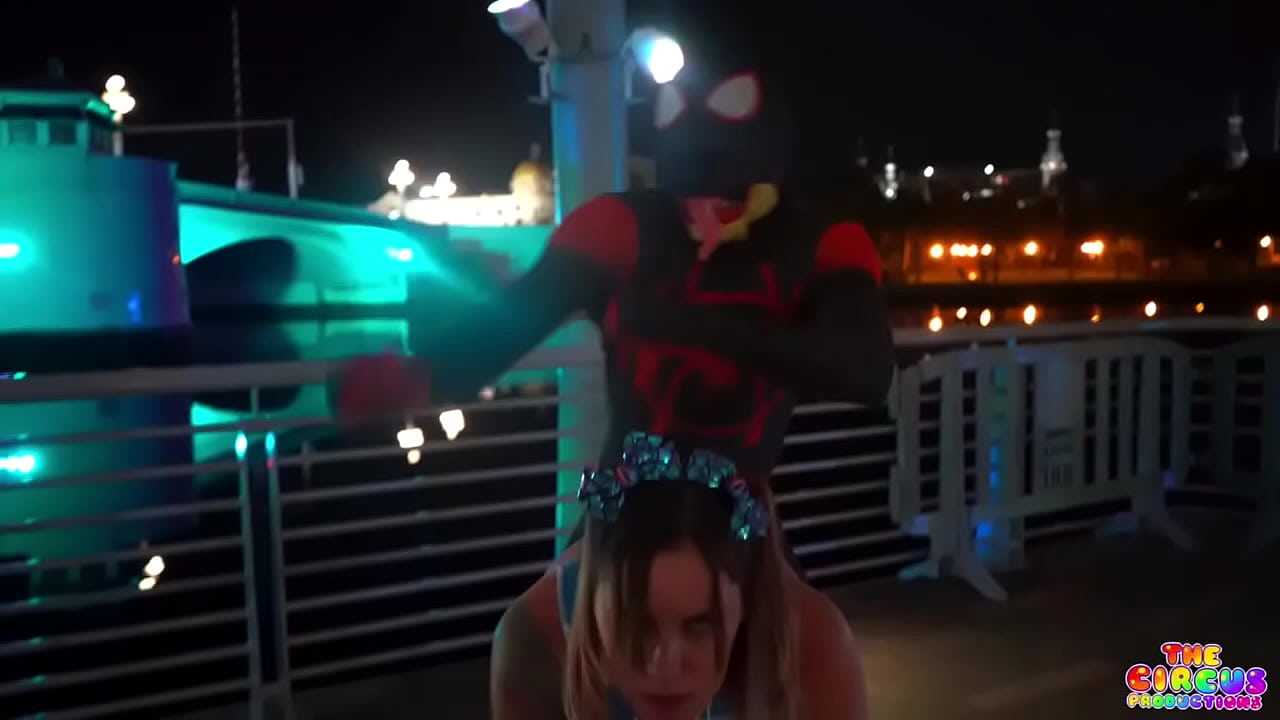 Gibby the clown fucks the dog sh!t out of Jaelynnpiggs outside dressed as Spider-Man