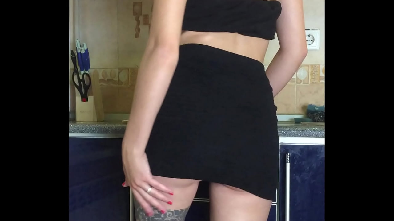 tired of cooking and began to caress her