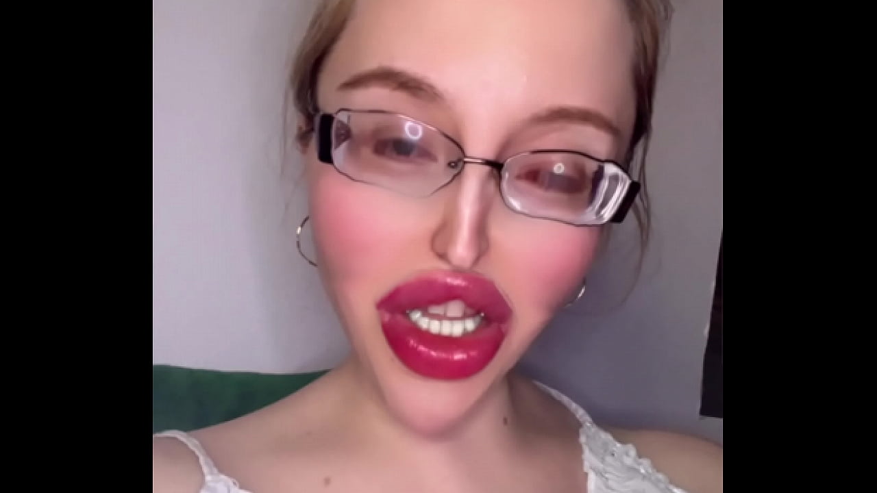 Eyeglasses fetish and lip fetish. Part. 1