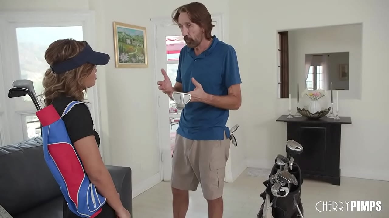 Destiny Cruz is red by Golf Instructor Steve Holmes to really hit some balls! She proves she can handle Steve and his big cock with her all natural body for a hole-in-one!