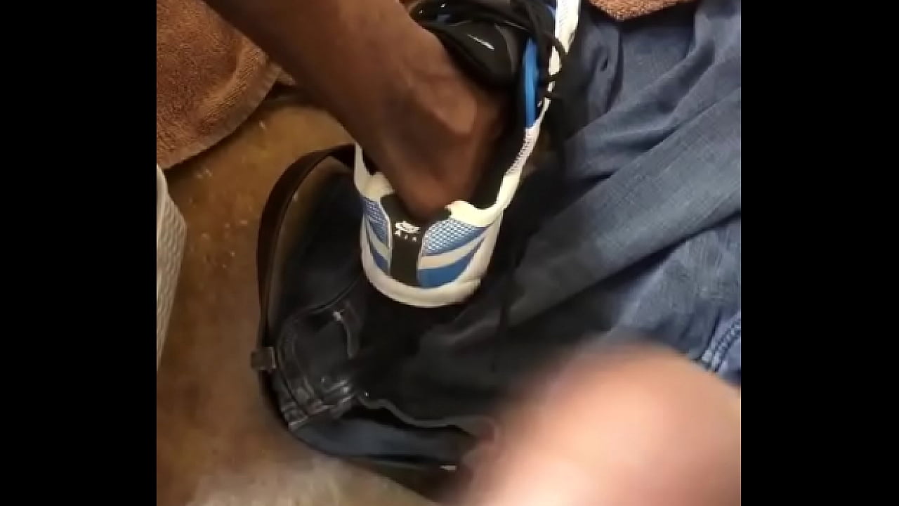 Having fun in restroom