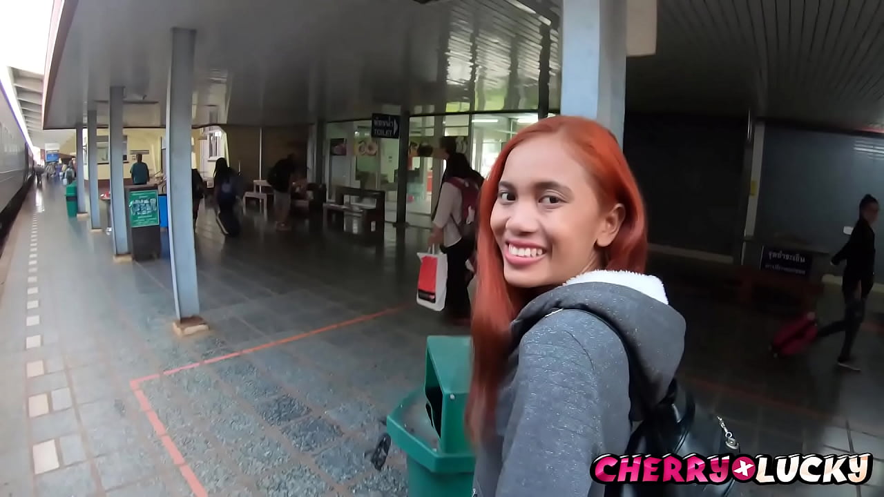 Hot couple fuck in train