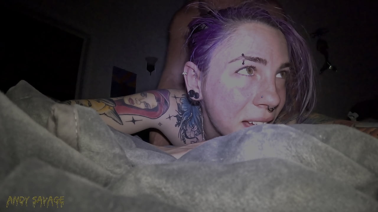 Pretty Pussy GOTH girl gets FUCKED late night