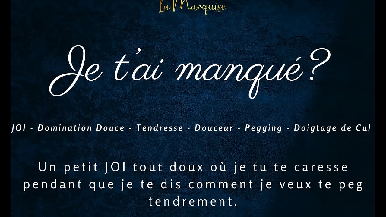 Je t'ai manqu&eacute;? - French audio porn JOI pegging