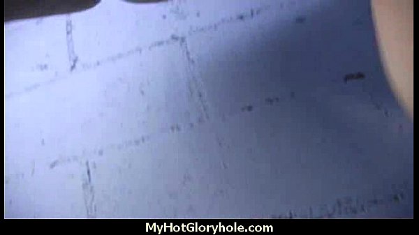Black chick blows & fucks cock on a naughty gloryhole 20