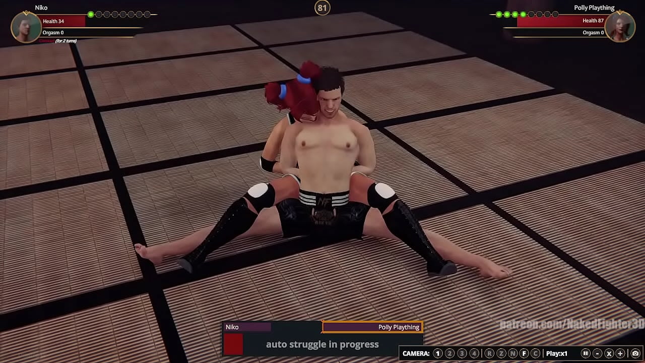 Gigi VS Polly [NF3D Mixed MMA Femdom Combat]