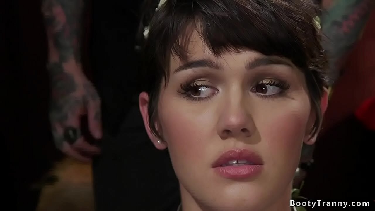 Alt master has submissive brunette hot Ts Daisy Taylor in bondage and he hard whips her butt before anal fucks her from behind with big dick