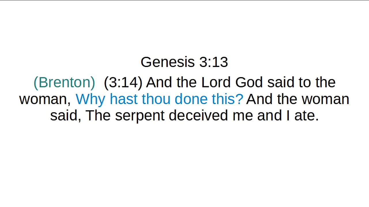 Genesis Chapter 3 Brenton Greek Translation