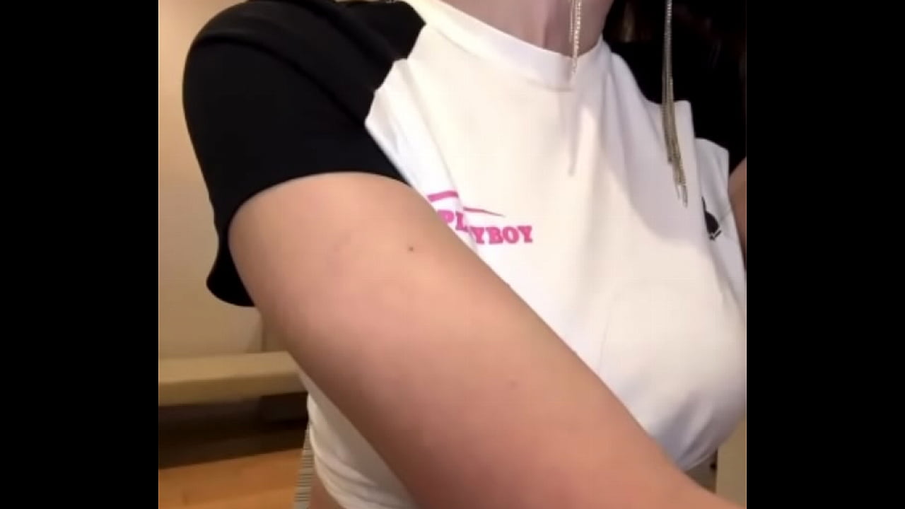 Step-sister with big tits shows her pussy