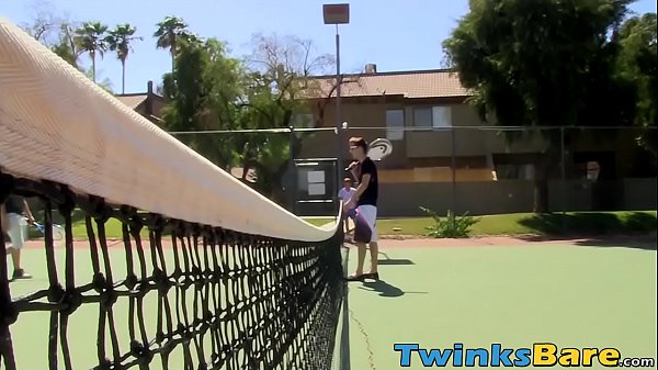 Horny twink threesome double penetration