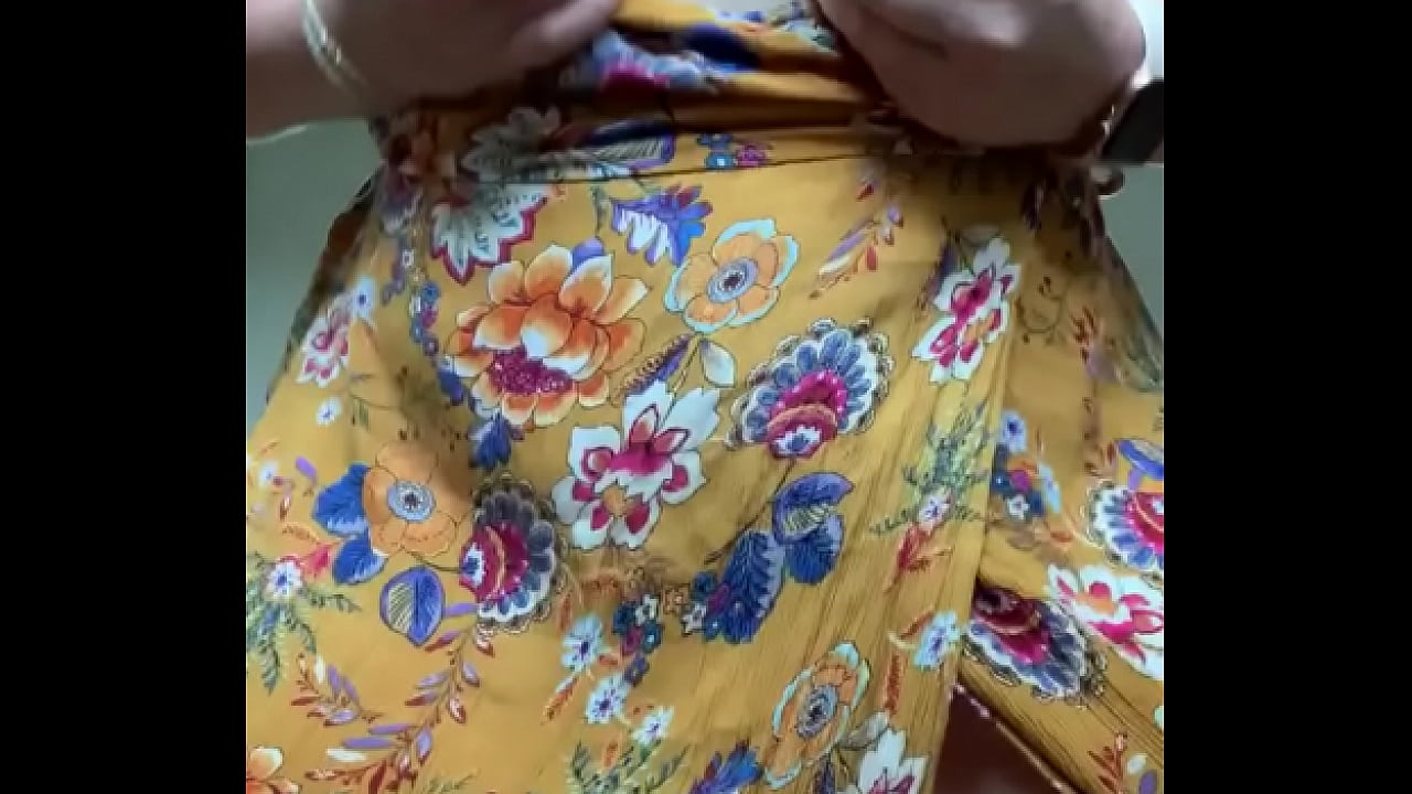 Playing with my natural tits.