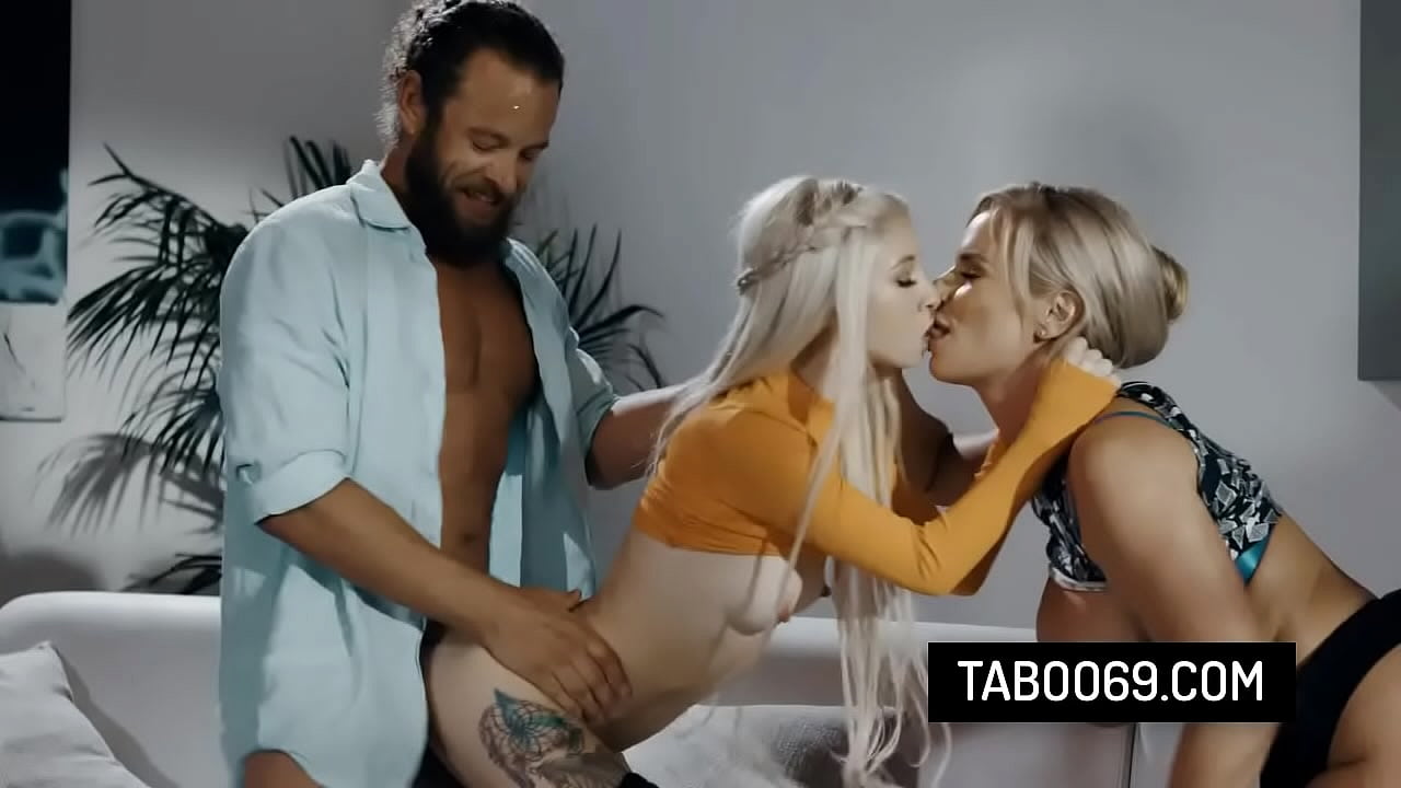 Hot milf wife Brad Newman joins in threesome with her step daughter and her step dad