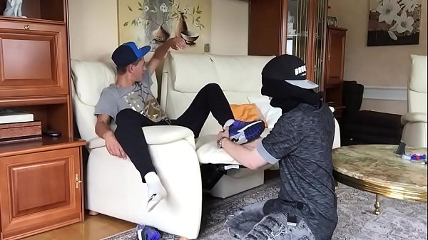 bully slave to lick his feet