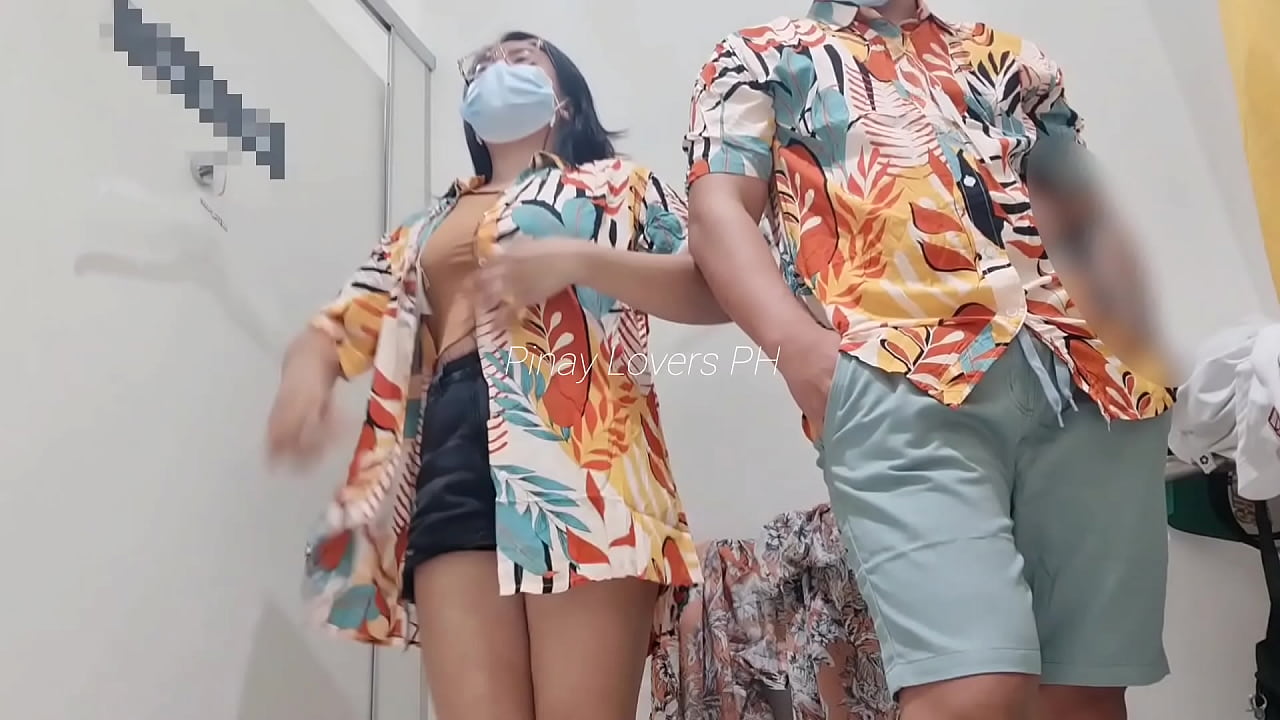 Latina Pinay Step Daughter fit clothes at the fitting room ended up fucking her