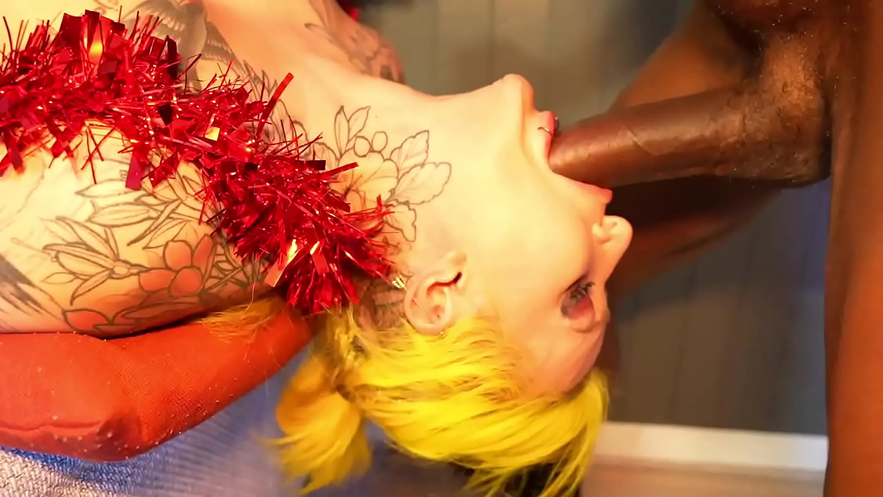 Christmas blowbang bukkake, female orgasm