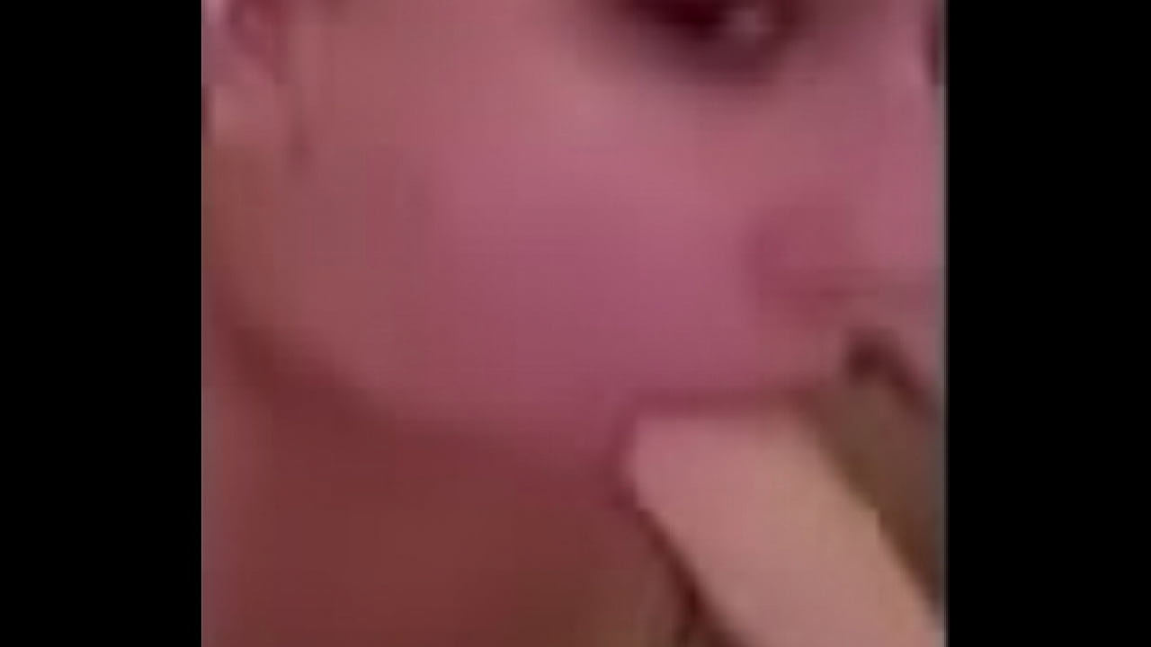 loves sucking big dildo