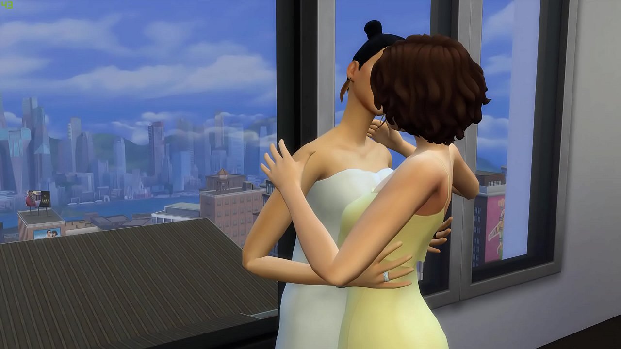 Mature lesbian with her having sex