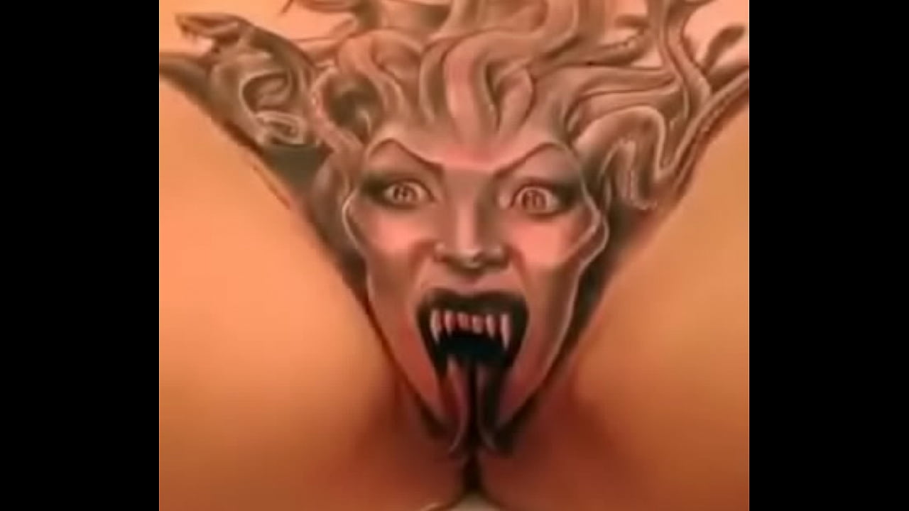 Fantastic medusa tattoo on pussy