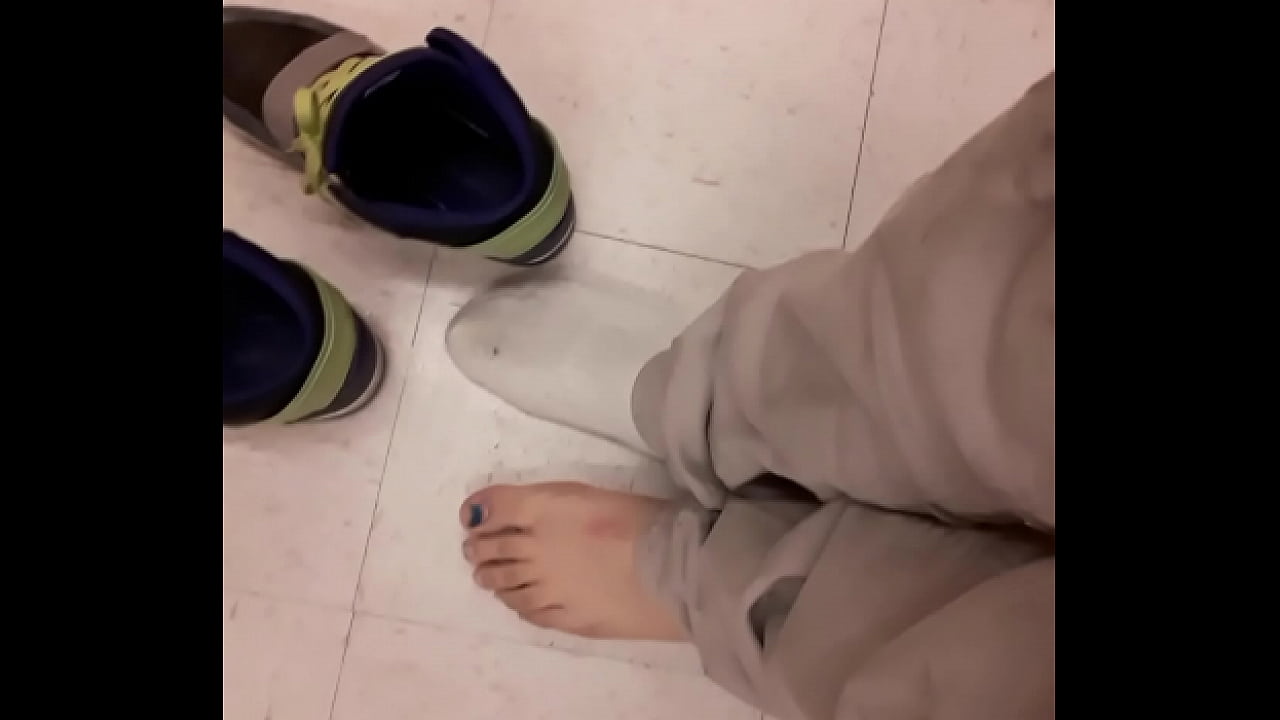 Showing my feet at work
