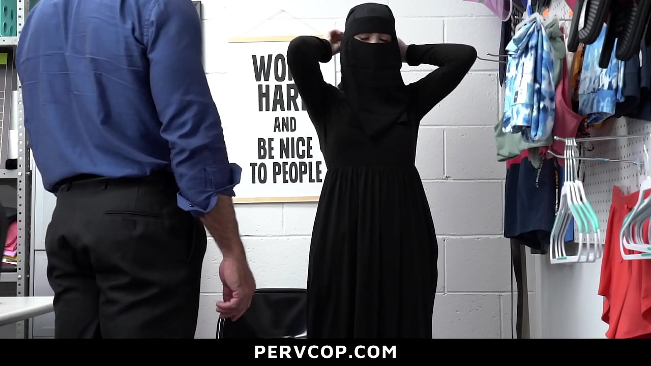 Hijab Wearing Teen Getting Hardcore Punished for Shoplifting - Pervcop