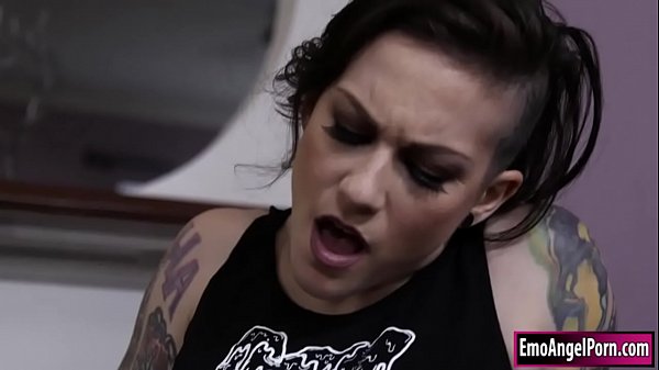 Tattooed Rizzo Ford is alone in the house, she removes her panty and masturbates her wet pussy. She was so shocked because Gage is watching her masturbating. Instead of getting mad she sucks Gage cock and lets him fucks her tight ass.