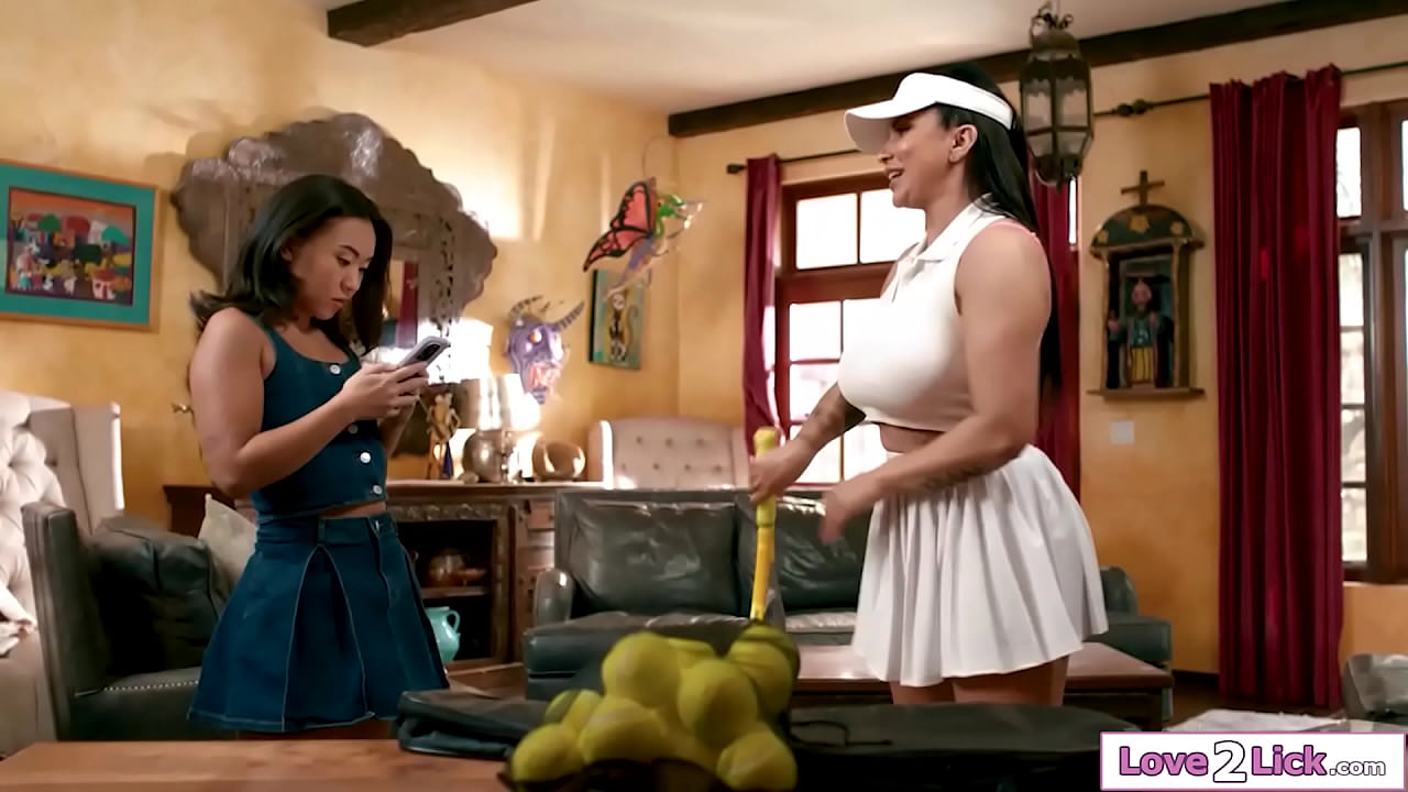 Petite asian stepdaughter Kimmy Kimm convinces her busty stepmom Romi Rain to have sex with her.The milf kisses her and sticks her tongue in her pussy